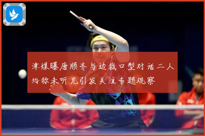 津媒曝唐顺齐与边裁口型对话二人均称未听见引发关注专题观察